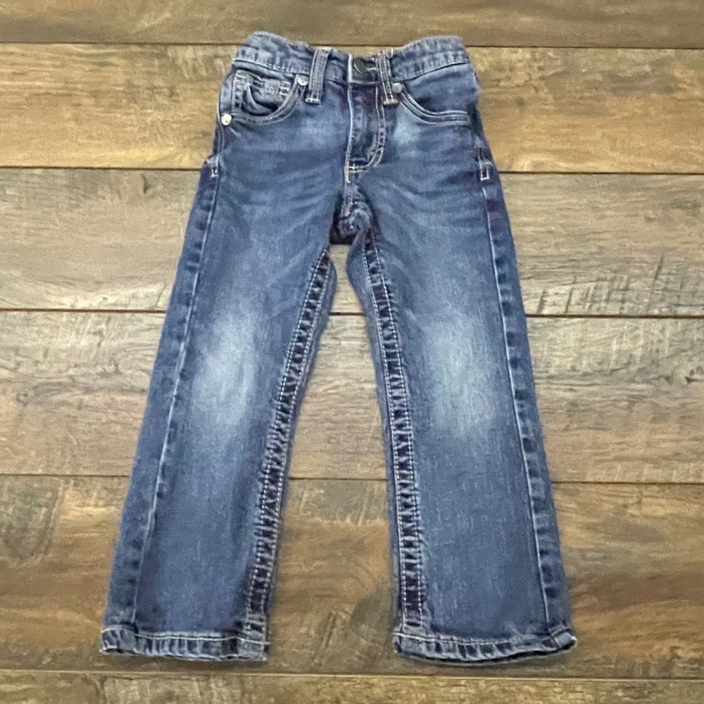 Wrangler 20X Boys Slim Fit Jeans Size 5 Denim Adjustable Waist Cowboy Western
